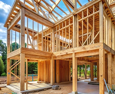 Wooden Frame of a House for Home Remodeling Fairfield CA