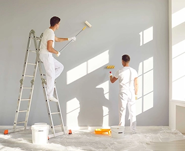 Two Men Painting a Wall in Home Remodeling Fairfield CA